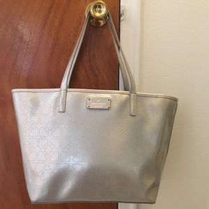 Kate Spade Harmony Metallic Hearts Tote Bag